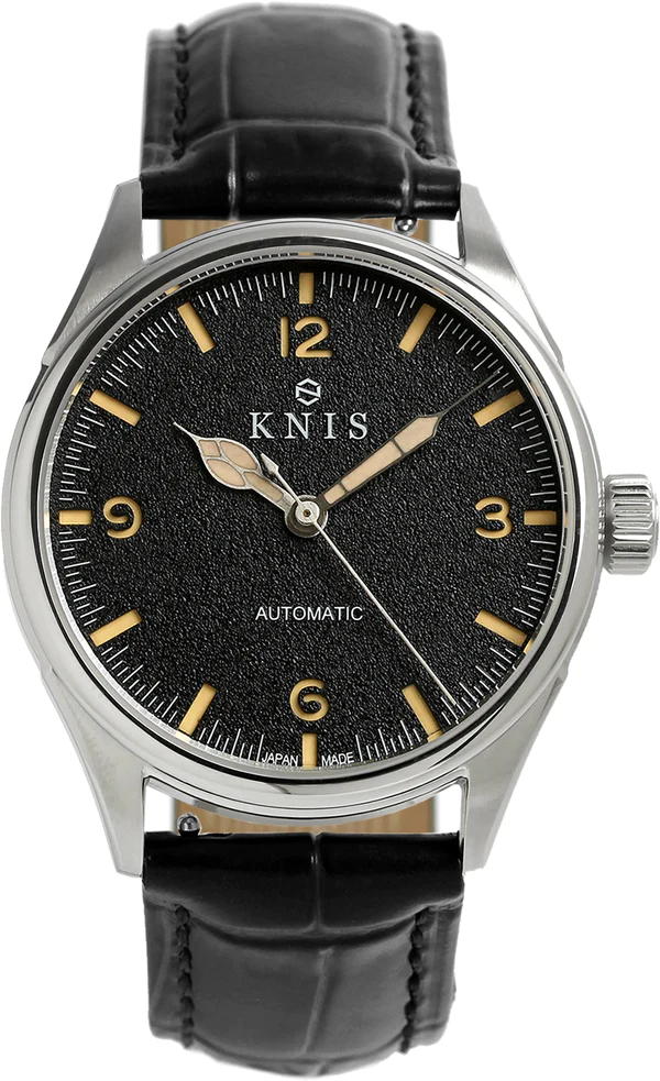 KNIS Retro Modern black correa piel